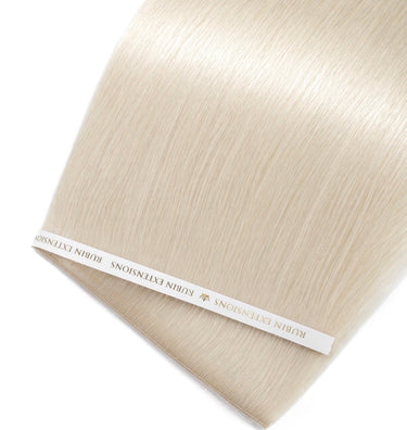 Genius Weft Tape-in Extensions in Platinblond, Premium Line, 100% Echthaar, Remy Qualität – Rubin Extensions®
