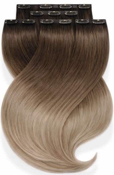 Clip-in Extensions in Dirty Blonde, 100% Echthaar, Diamond Line, Länge 51 cm – Rubin Extensions®