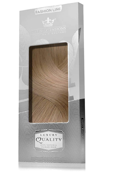 Geschenkverpackung der Clip-In Echthaar Extensions Hellbraun-Karamell, Fashion Line – Rubin Extensions®