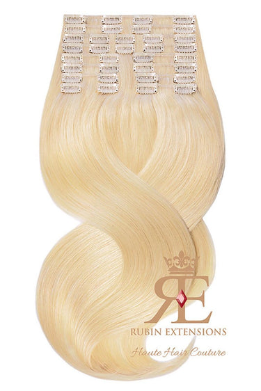 Clip-In Echthaar Extensions Honigblond, Deluxe Line, wählbar in 60 cm oder 70 cm – Rubin Extensions®