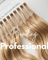 Grafische Längenübersicht der Keratin Bondings in Schoko-Dunkelbraun, 26 bis 56 cm – Rubin Extensions®