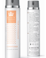 Verpackung des Conditioners für Echthaar Extensions von Rubin Extensions, 200ml – Rubin Extensions®