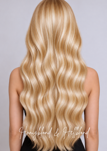Echthaar Extensions in Honigblond & Hellblond – Rubin Extensions®