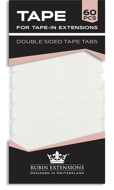 60 Ersatz-Klebestreifen Extra Strong für Tape-in Extensions, doppelseitig klebend – Rubin Extensions®