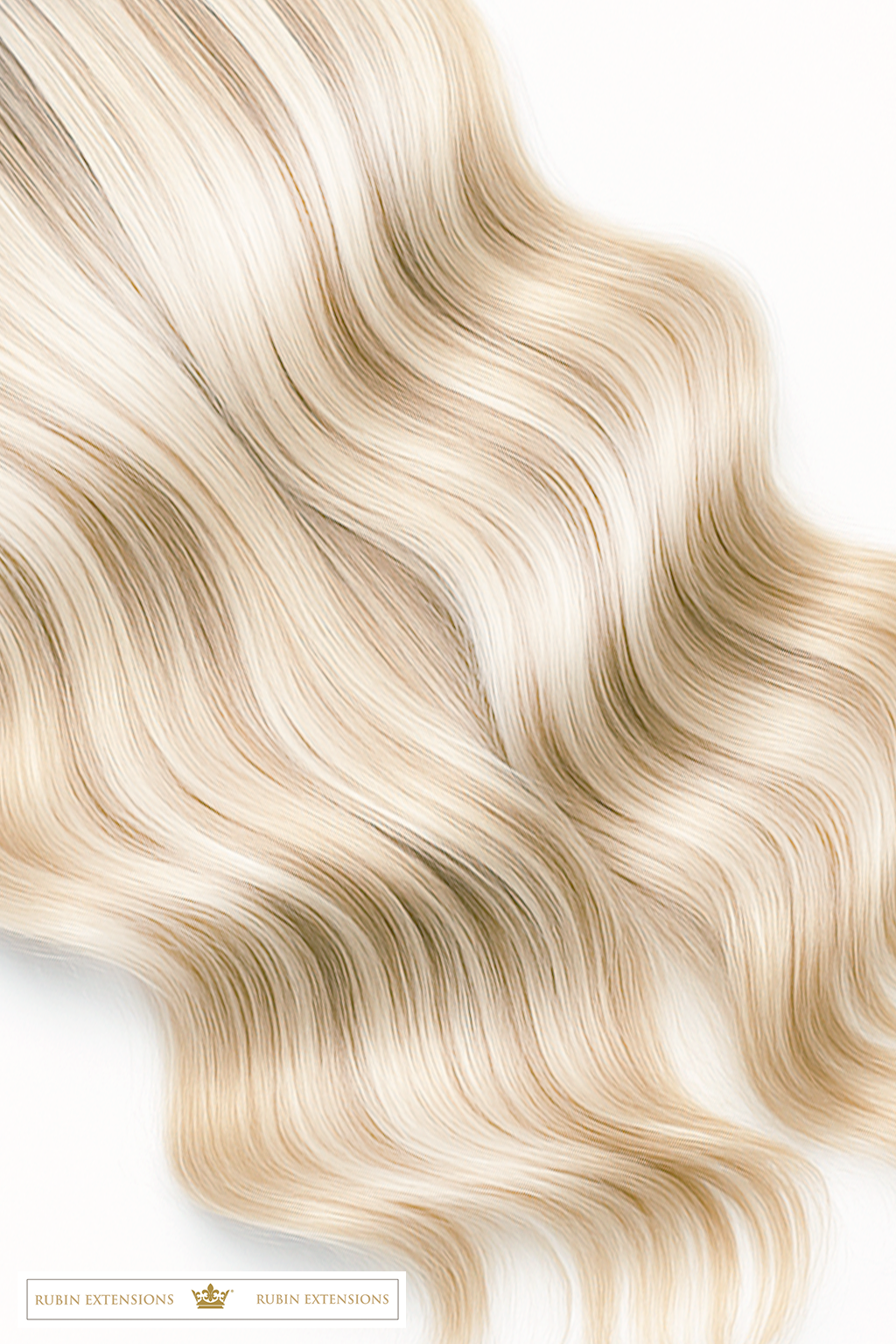 Balayage Clip-In Extensions Diamond Line Goldblond & Platinblond, Vollansicht 30–50 cm, 100% Echthaar – Rubin Extensions®