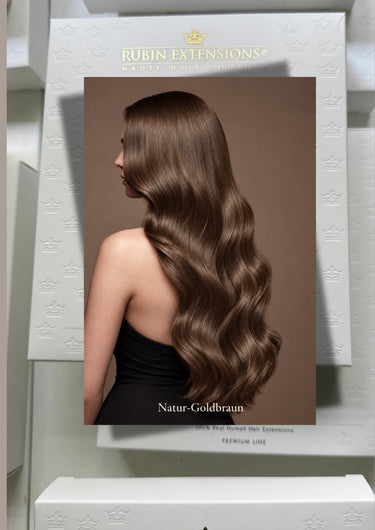 Echthaar Extensions in Natur-Goldbraun – Rubin Extensions®
