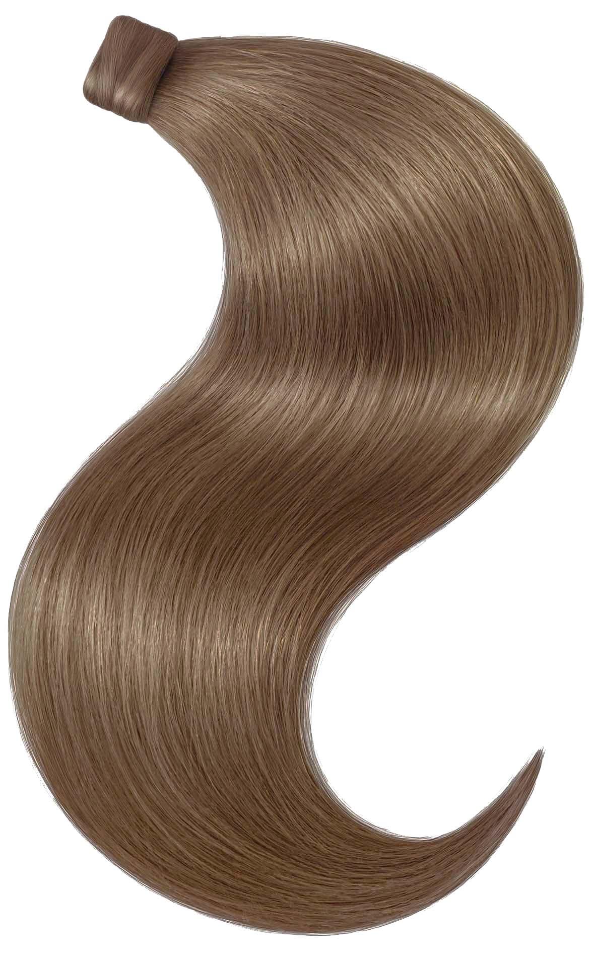 Echthaar-Pferdeschwanz zum Aufstecken in Natur-Goldbraun, erhältlich in 35 bis 55 cm Länge – Rubin Extensions®