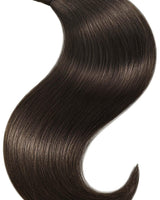 Echthaar-Pferdeschwanz zum Clip-In in Schwarz-Braun, wählbare Längen von 35 bis 55 cm – Rubin Extensions®