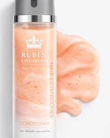 Cremige Textur des Conditioners für Echthaar Extensions, Inhalt 200ml – Rubin Extensions®