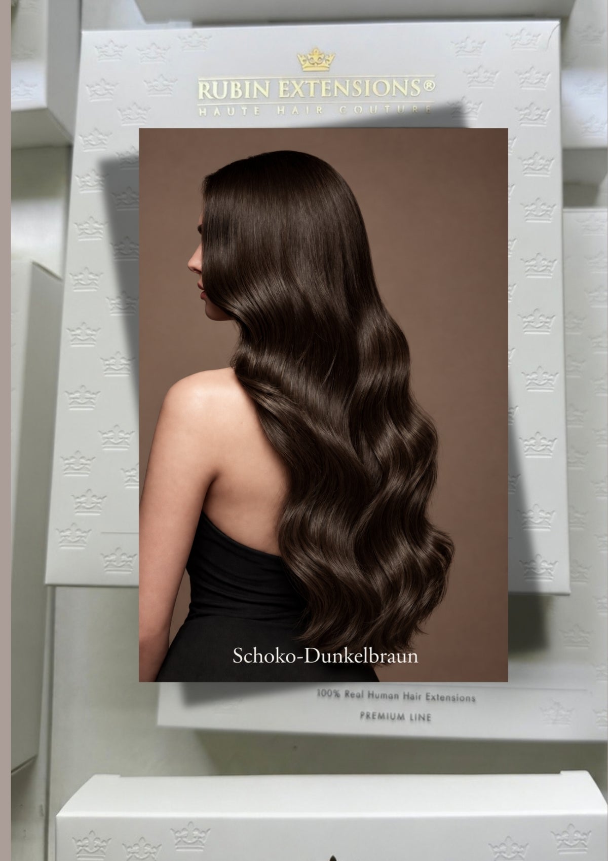 Echthaar Extensions in Schoko-Dunkelbraun – Rubin Extensions®