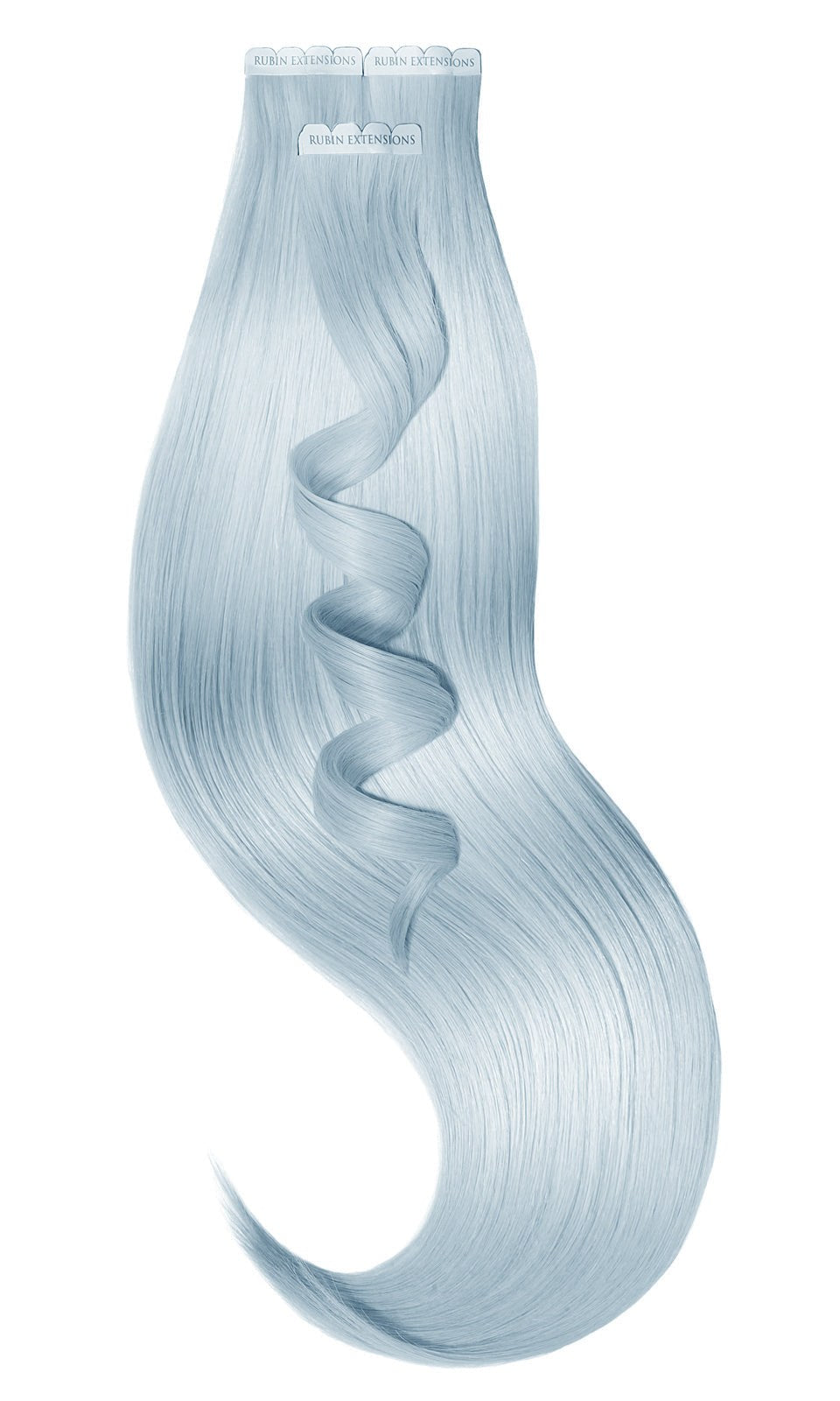 Tape-in Extensions Pro-Deluxe Line in Baby Blue Pastell, Fashion Farbton, Länge 51 cm – Rubin Extensions®
