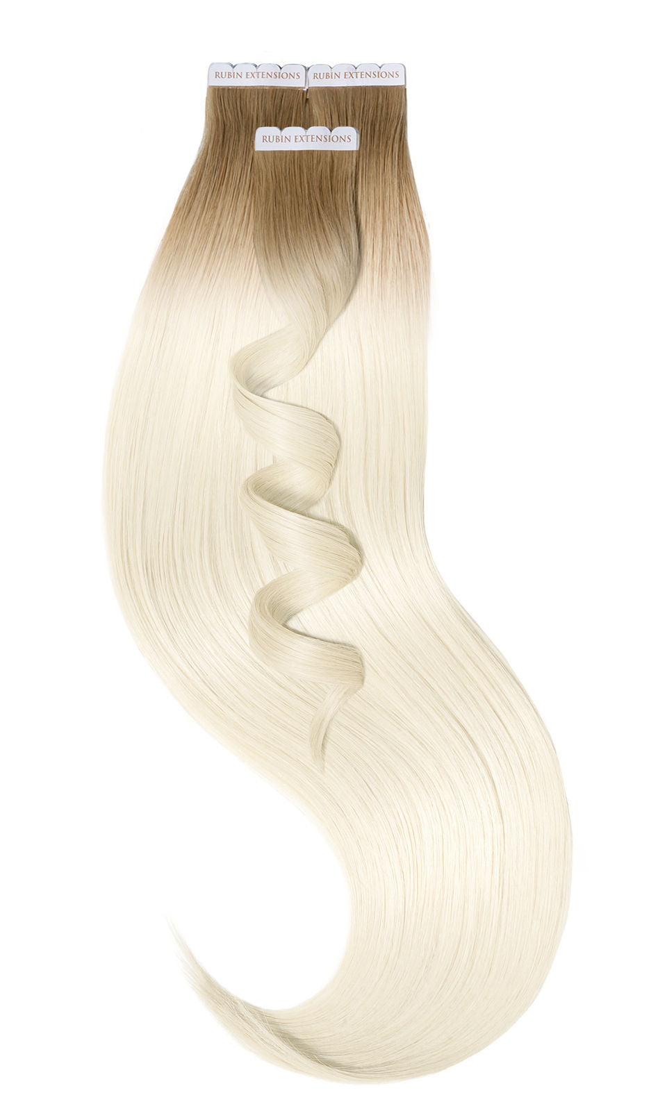 Tape-in Extensions Premium Line in Shadowed Blonde, Länge 45 cm, 100% Echthaar russische Qualität – Rubin Extensions®