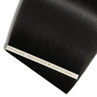 Genius Weft Haartresse in Schwarz-Braun, Premium Line, 100% Echthaar – Rubin Extensions®
