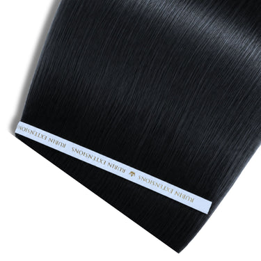 Genius Weft Haartresse in Schwarz, Länge 25–55 cm, Premium Line – Rubin Extensions®