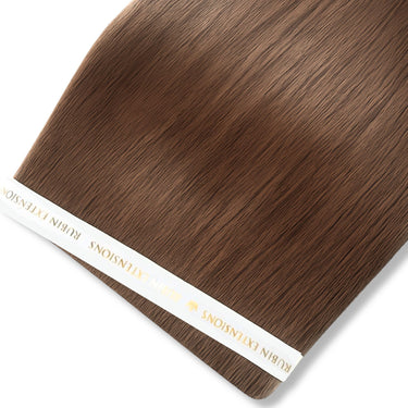 Genius Weft Tape-in Extensions in Natur-Goldbraun, Premium Line, glänzendes Remy-Echthaar – Rubin Extensions®