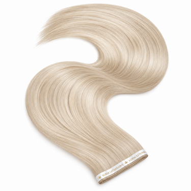 Genius Wefts Tape-in Echthaar Extensions in Hellblond – geschwungene Haartresse, Premium Line – Rubin Extensions®