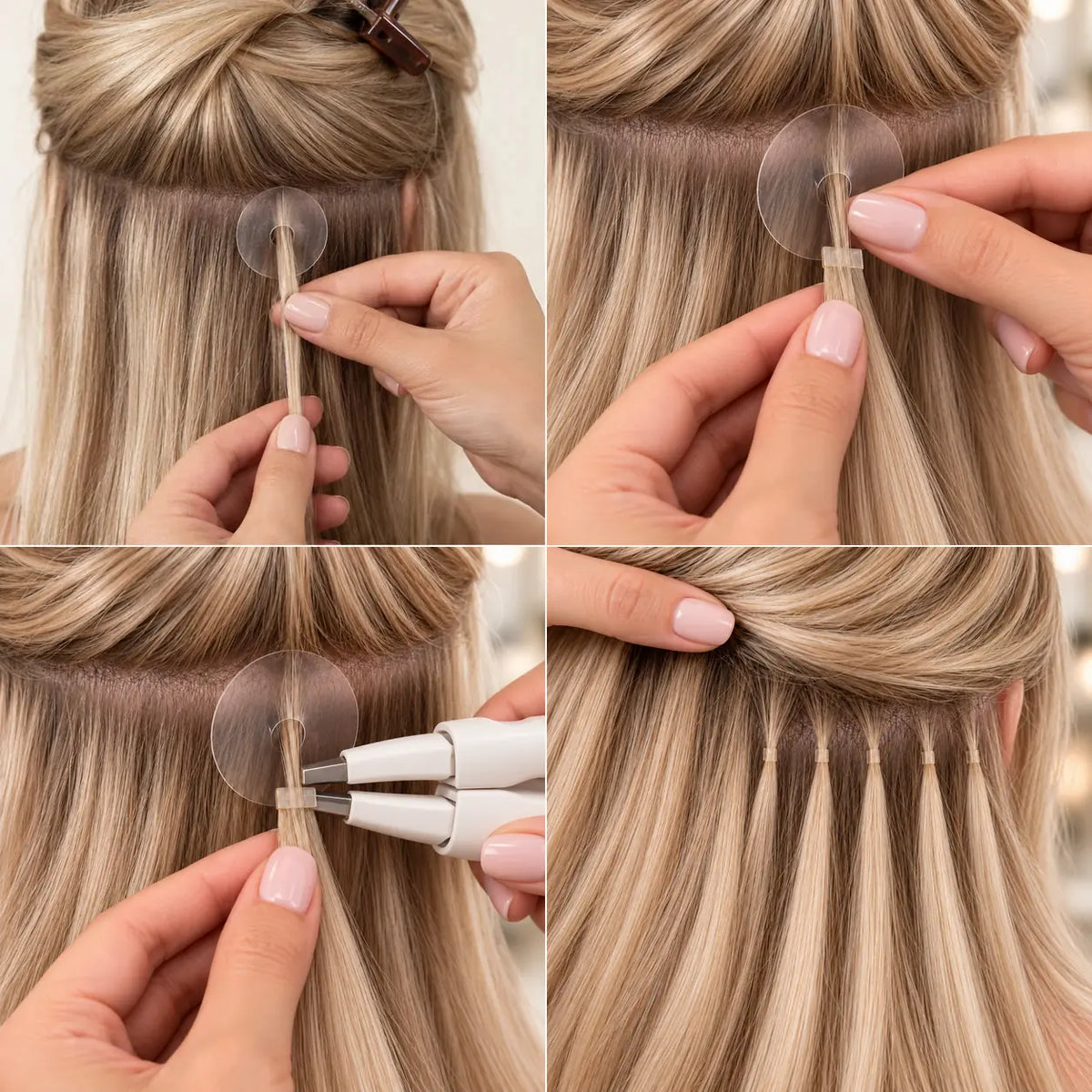 Die abgekühlten Keratinverbindungen werden auf saubere Trennung und Beweglichkeit geprüft.