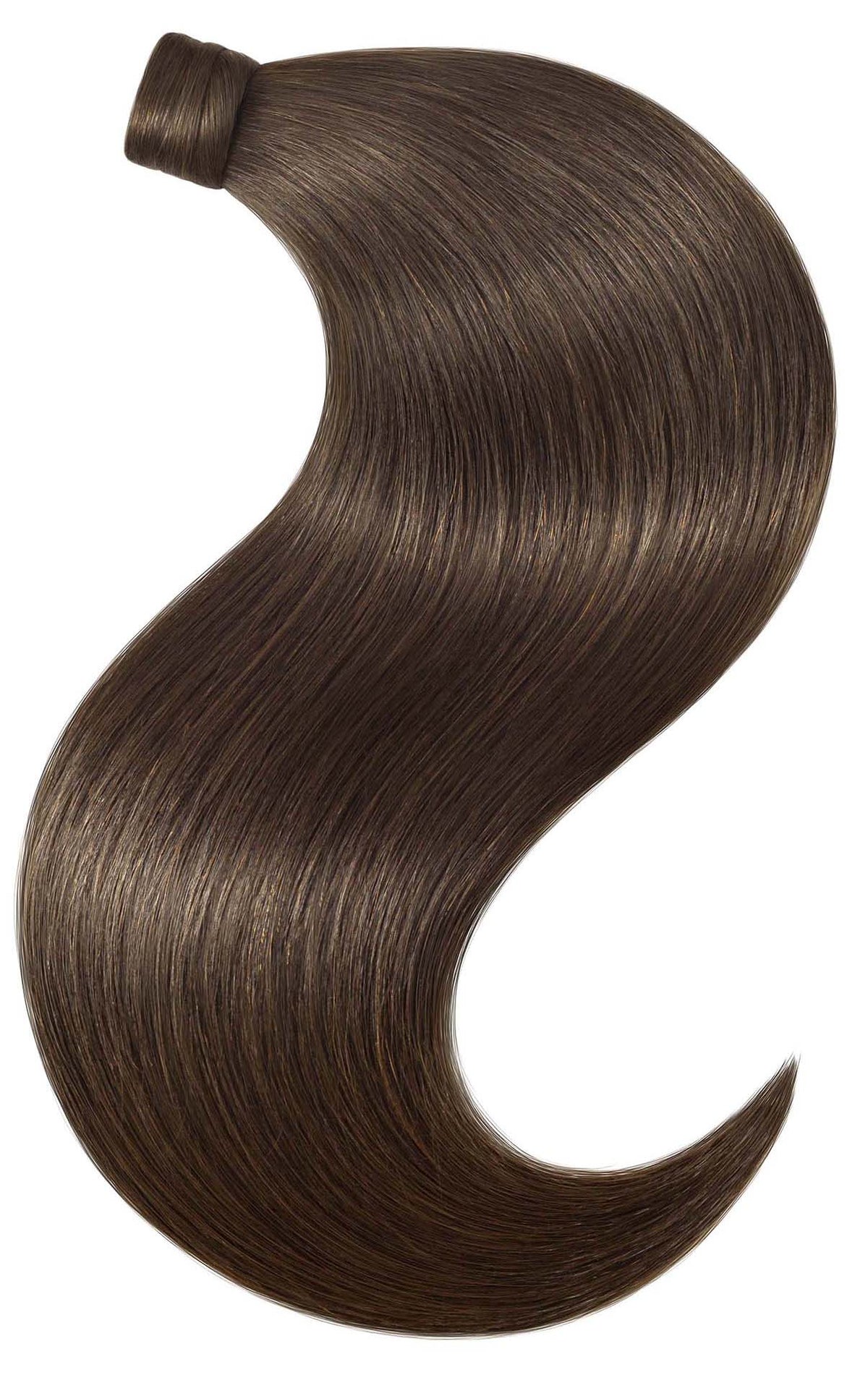 Clip-In Ponytail Extensions Schoko-Dunkelbraun, 35–55 cm, 100% Echthaar – Rubin Extensions®