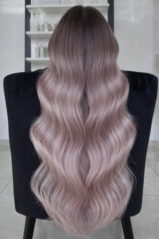 Echthaar Extensions  Premium - Farbe Silber Braun | Rubin Extensions