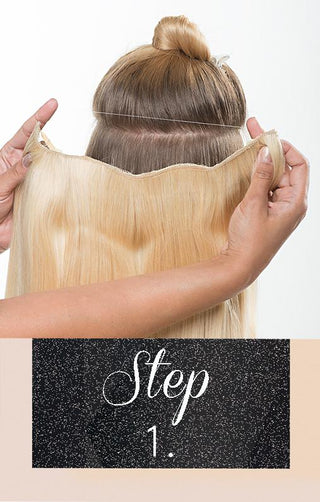 One-Piece / Halo Haarteil Extensions Natur-Goldbraun