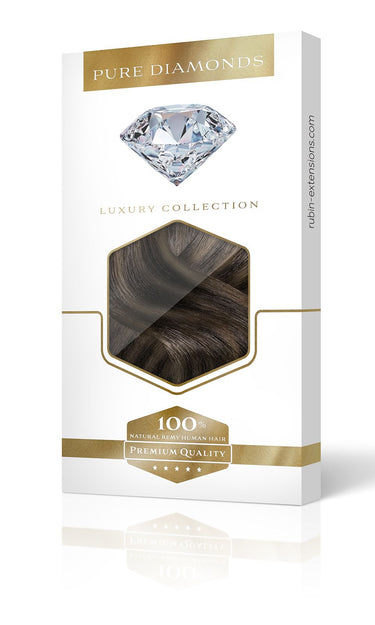 Geschenkverpackung Balayage Clip-in Extensions in Schwarz & Natur-Goldbraun – Rubin Extensions®