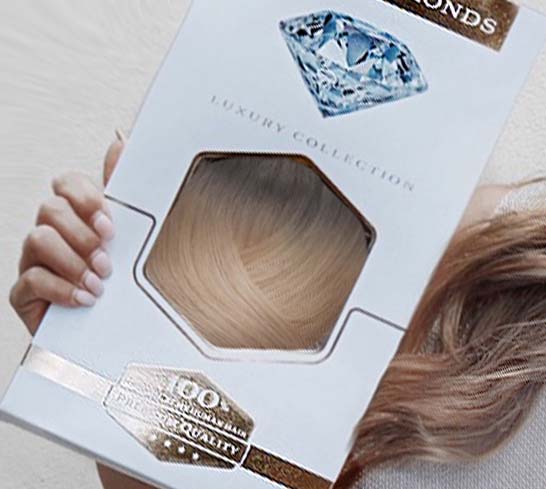 Extensions à clips Diamond Line Blond Honigblond Clair