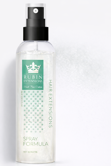 2-Phasen Pflegespray in der Sprühflasche für Echthaar Extensions, Inhalt 200ml – Rubin Extensions®