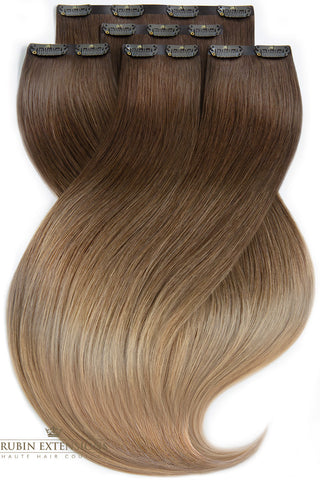 Rubin Extensions Clip-in Extensions – 100 % Echthaar - Dirty Blond – Diamond Line