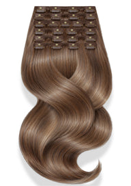 Clip-In Echthaar Extensions  Natur-Goldbraun Deluxe Line