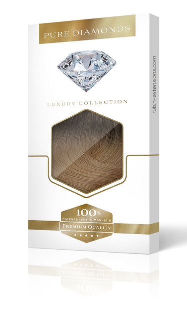 Geschenkverpackung der Clip-in Extensions in Rich Chocolate – Rubin Extensions®
