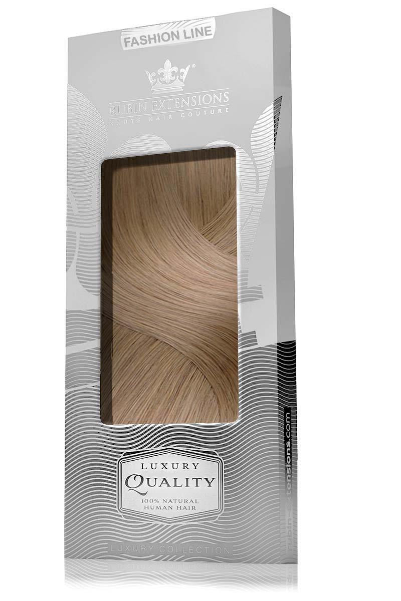 Geschenkverpackung der Clip-In Echthaar Extensions Hellbraun-Karamell, Fashion Line – Rubin Extensions®