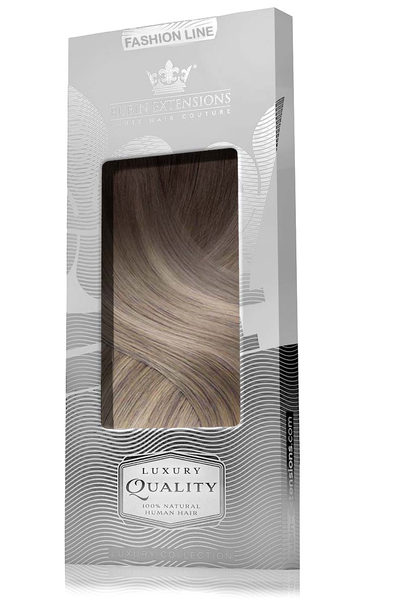 EXTENSIONS À CLIPS BALAYAGE SOMBRE ChocolatFoncé & Blond Platine Fashion Line