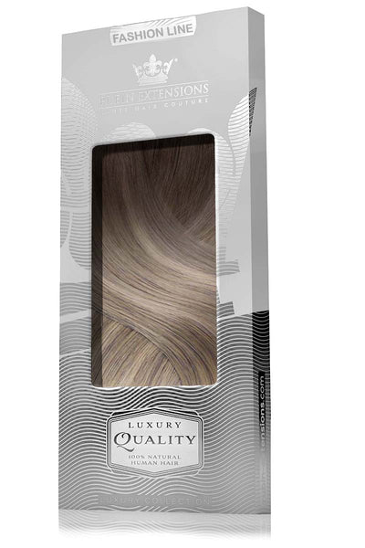 EXTENSIONS À CLIPS BALAYAGE SOMBRE ChocolatFoncé & Blond Platine Fashion Line