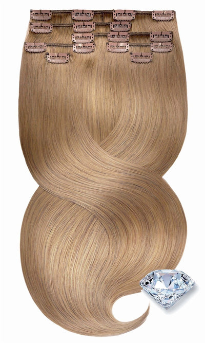 Extensions à clips Diamond Line Brun Clair Caramel