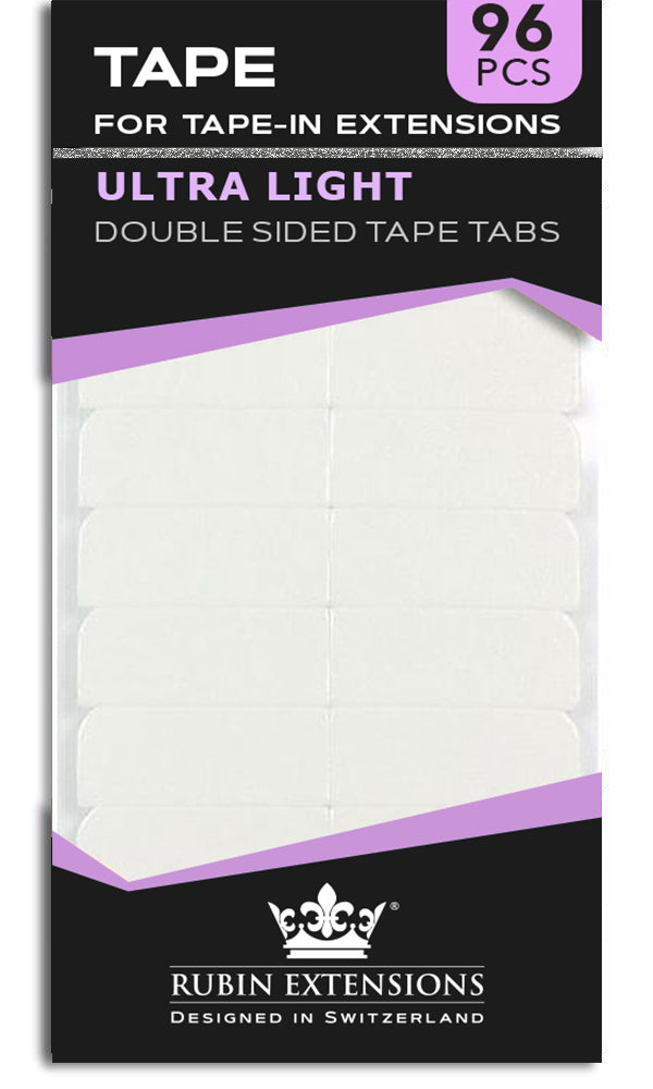 Klebestreifen Extra Strong für Tape-In Extensions, Einzelstreifen-Nahaufnahme – Rubin Extensions®