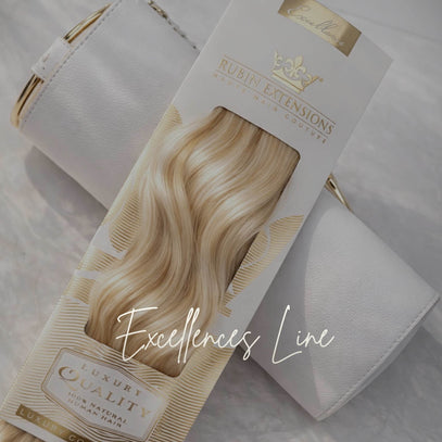 Geschenkverpackung der Tape-In Extensions in Kastanien-Dunkelbraun, Invisible Line – Rubin Extensions®