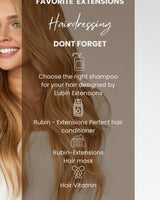 Pflegehinweise und Produktdetails der Keratin Bondings in Schoko-Dunkelbraun – Rubin Extensions®