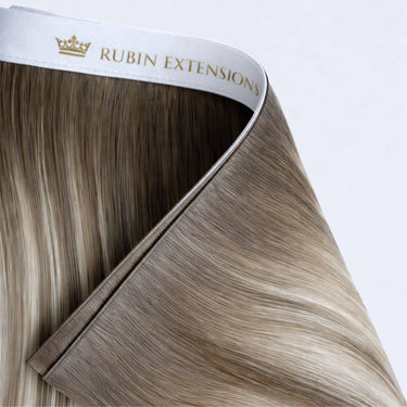 Genius Weft Tape-In Haartressen für maximales Volumen aus 100% Echthaar – Rubin Extensions®