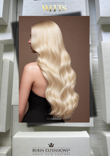 Echthaar Extensions in Goldblond – Rubin Extensions®