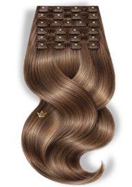 Clip-In Echthaar Extensions  Natur-Goldbraun Deluxe Line