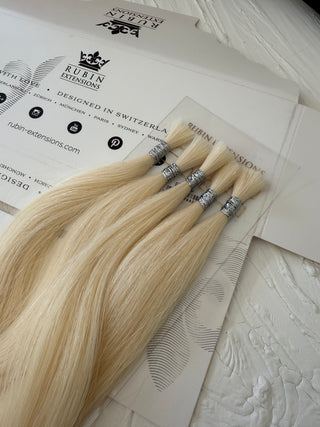 ROHHAAR | Schnitt Haar  Extensions - Excellence Line - Hellblond
