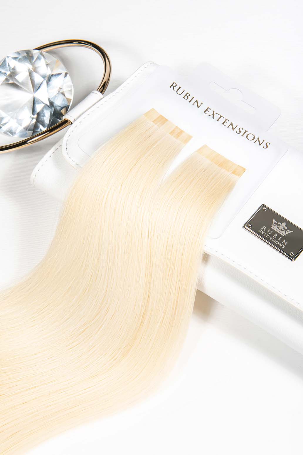 Excellence Line Keratin Bonding Extensions in Hellblond, 100% Echthaar, Länge 25–55 cm – Rubin Extensions®