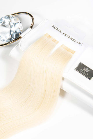 Keratin Bondings Mèches de cheveux Blond Platine Ligne Premium