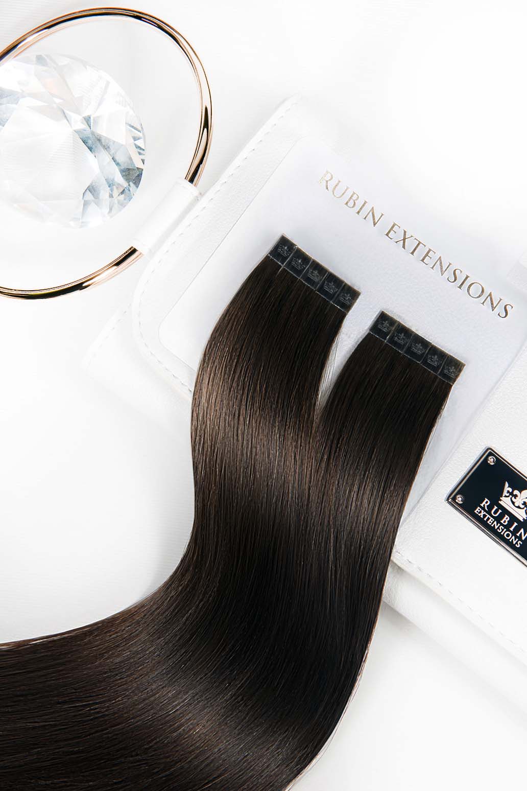 Legami alla cheratina Ciocche di capelli neri Linea Pro-Deluxe