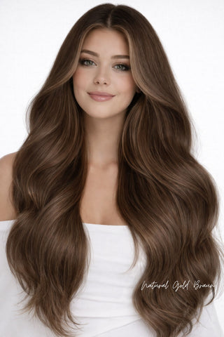 CLIP-IN EXTENSIONS  Natur-Goldbraun Fashion Line