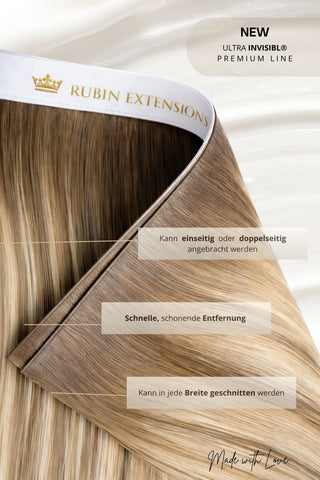 Haartressen - Genius Wefts -Tape-in Echthaar Extensions Honey-Honey - Premium Line