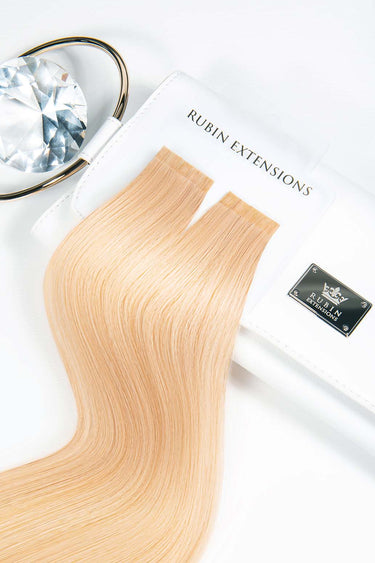 Excellence Line Keratin Bonding Extensions in Honigblond, 100% Echthaar, Länge 25–55 cm – Rubin Extensions®