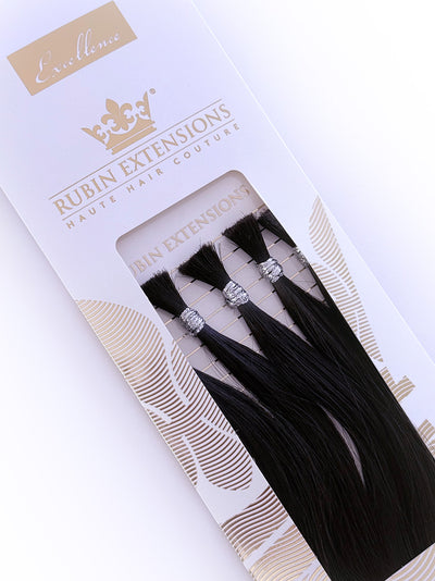 EXCELLENCE LINE BULK HAIR  Virgin Schwarz-Braun -Natur-Haarfarbe nie gefärbt