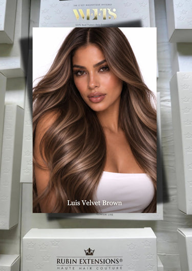 Echthaar Extensions in Luis Velvet Brown – Rubin Extensions®