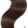Kastanien-Dunkelbraun Microring-Strähnen der Pro Deluxe Line, 100% Echthaar in den Längen 40 bis 50 cm – Rubin Extensions®